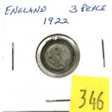 1922 England 3 pence