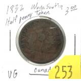 1832 Canadian bank token