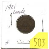 1921 Canadian penny
