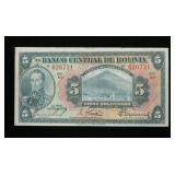 1928 Bolivia 5 bolivianos