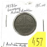 1958 Germany 1 mark