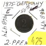 1875 Germany 2 pfennig