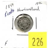 1894 Newfoundland 5-cent silver