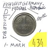 1954 West German 1 mark
