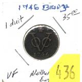1746 Netherlands 1 duit