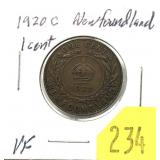 1920C Newfoundland penny
