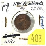 1941C Newfoundland penny