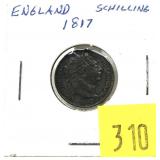 1817 England 1 shilling