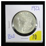 1921 Morgan dollar, BU