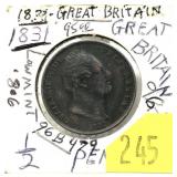 1831 British half penny