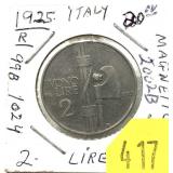 1925 Italy 2 lira