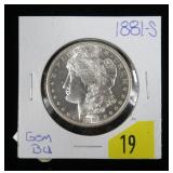 1881-S Morgan dollar, gem BU