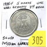 1935 German 5 marks