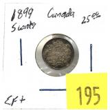 1899 Canadian 5-cent silver