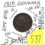 1810 Denmark 2 skilling