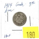 1914 Canadian dime