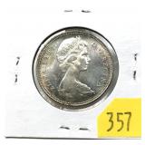 1966 Canadian silver dollar