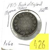 1813 England bank token