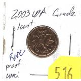 2003-WP Canadian cent, Unc.