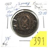 1837 Canadian bank token