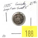 1885 Canadian 5-cent silver