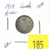 1919 Canadian dime