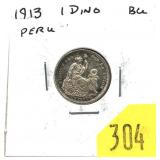 1913 Peru 1 dinero
