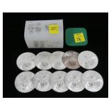 x10- 2001 American Silver Eagles, Unc. -x10- Sold