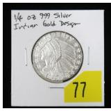 1/4 oz. .999 Silver Indian Head round