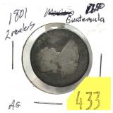 1801 Guatemala 2 reales