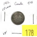 1912 Canadian dime