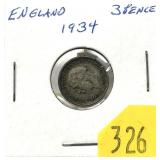 1934 British 3 pence