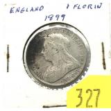 1899 British 1 florin