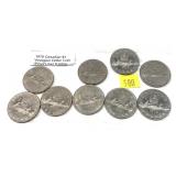 Lot, Canadian dollars, 9 pcs.