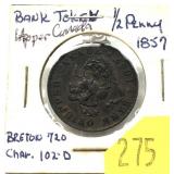 1857 Canadian bank token