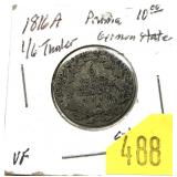 1816 Prussia 1/6 thaler