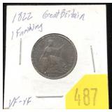 1822 British farthing