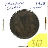 1928 Ireland 1 penny
