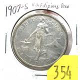 1907-S Phillipines 1 peso