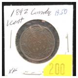 1892 Canadian Large cent