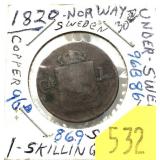 1820 Norway 1 skilling