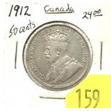 1912 Canadian half dollar