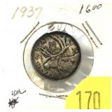 1937 Canadian quarter