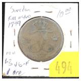 1749 Sweden 1 ore