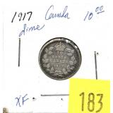 1917 Canadian dime