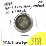 1872 Austria 10 kreuzer