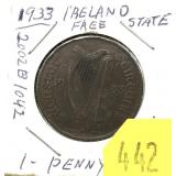 1933 Ireland 1-cent