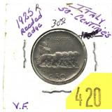1925 Italy 50-cents