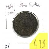1864 Nova Scotia penny