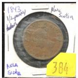 1843 Nova Scotia half penny